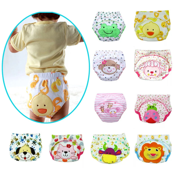 Reusable Cloth Diaper Baby Cotton Printed Training Pants Panties Baby Diapers Washable Infants Children Underwear Nappy